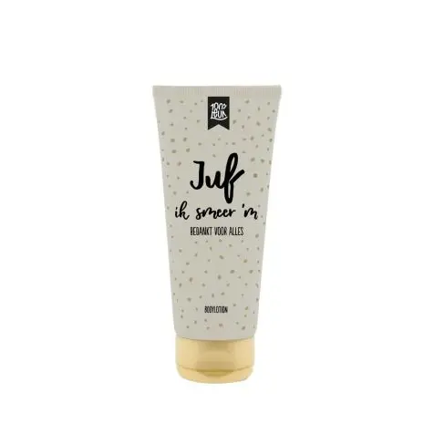 100% leuk juf ik smeer hem bodylotion