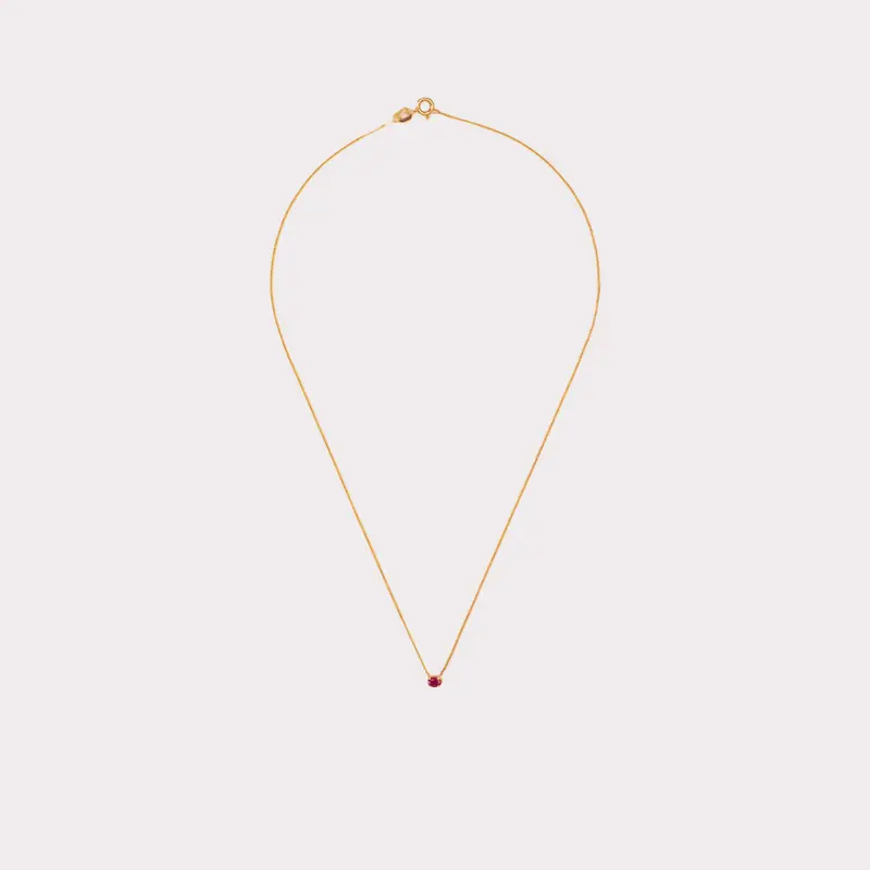 18kt Gold Necklace With Ruby