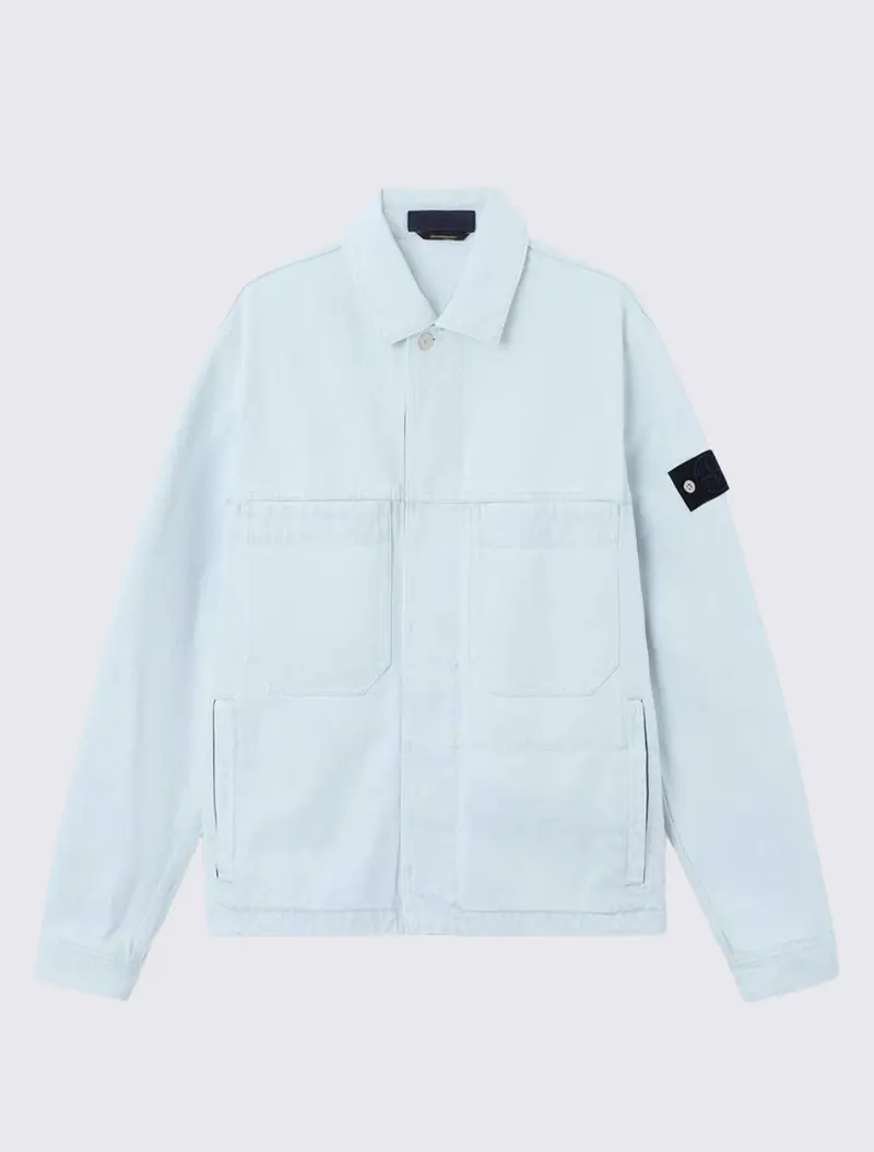 4100006 Indigo Denim-Ultra Bleached Coach Jacket