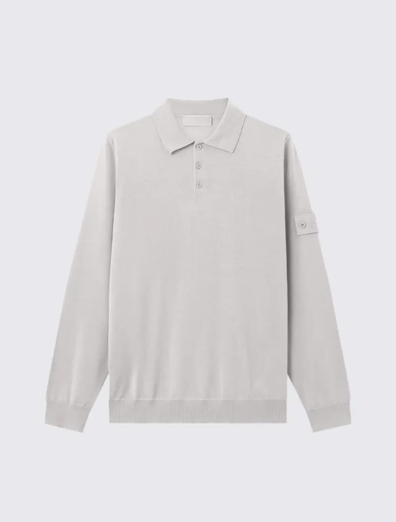 5100076 Ghost Knit Long-Sleeve Polo