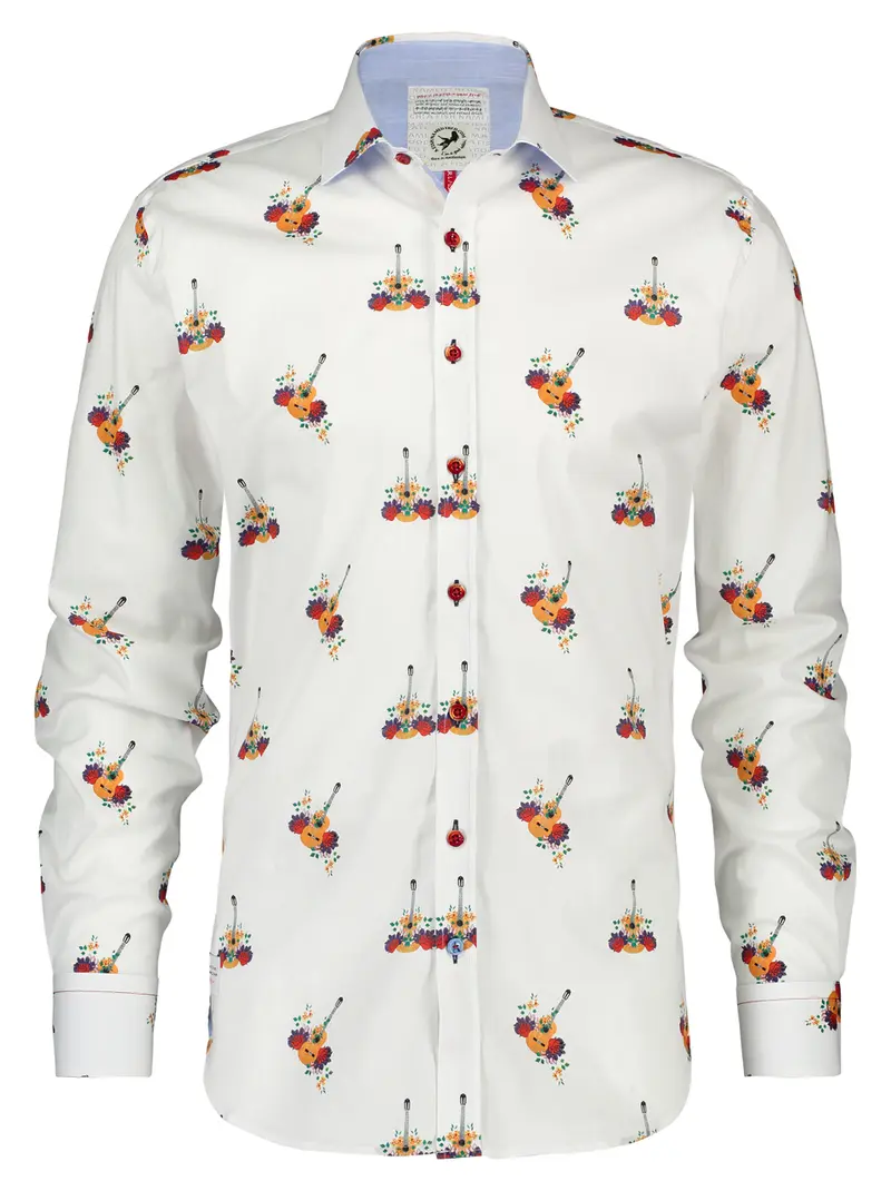 A Fish Named Fred Shirt Guitar White Multicolour