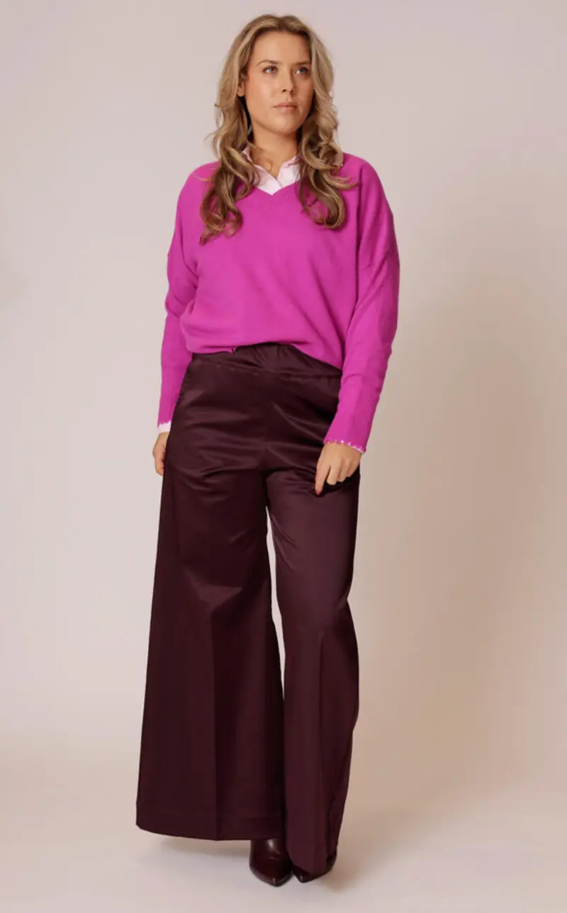 Absolut cashmere miguela pullover purple neon