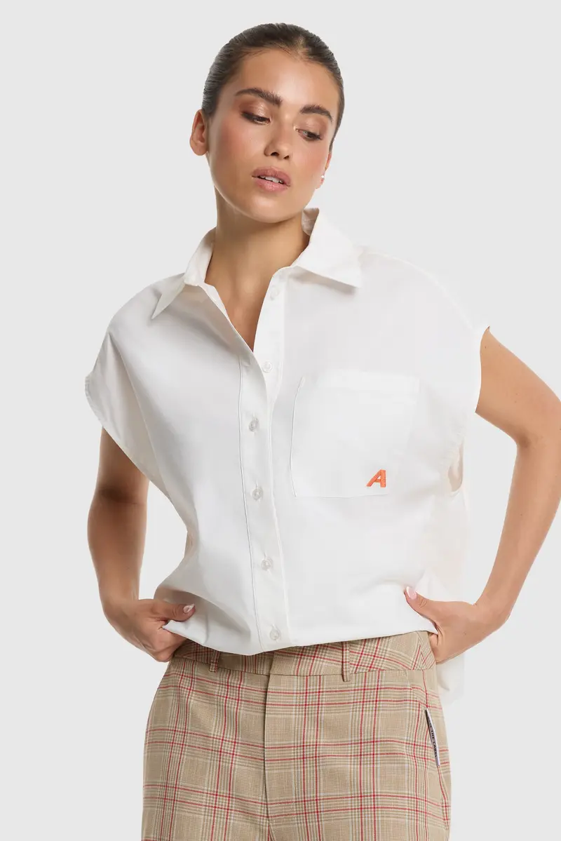 Alix the Label sleeveless blouse soft white