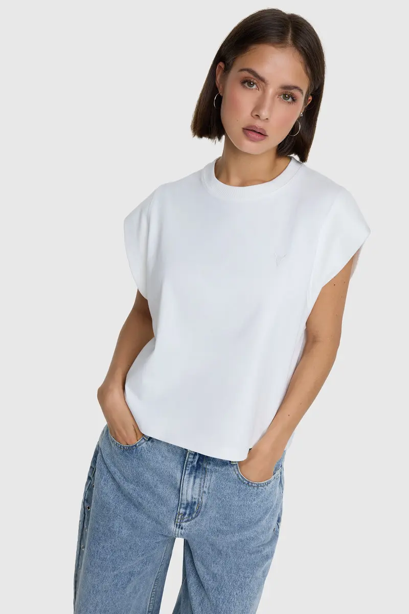 Alix the Label sleeveless t-shirt soft white