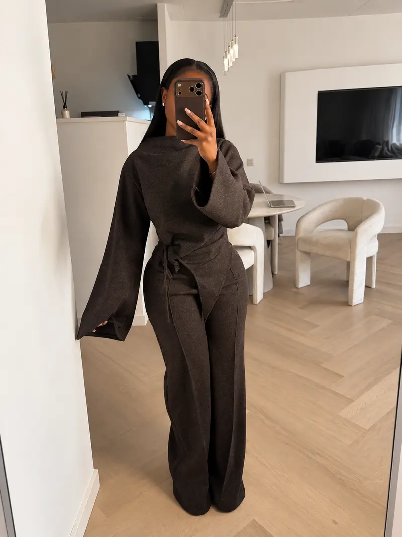 ANIFA SET – CHOCOLATE BROWN