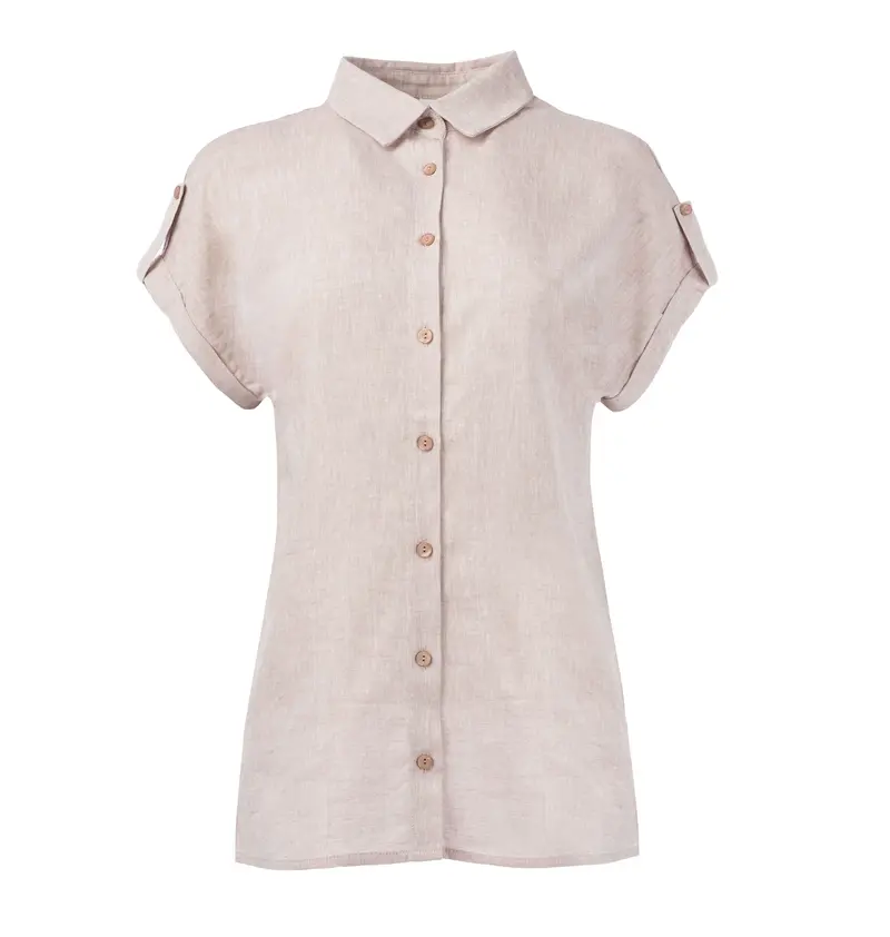 Annelie Top SS Linen Melange Pepino Woven | Old pink