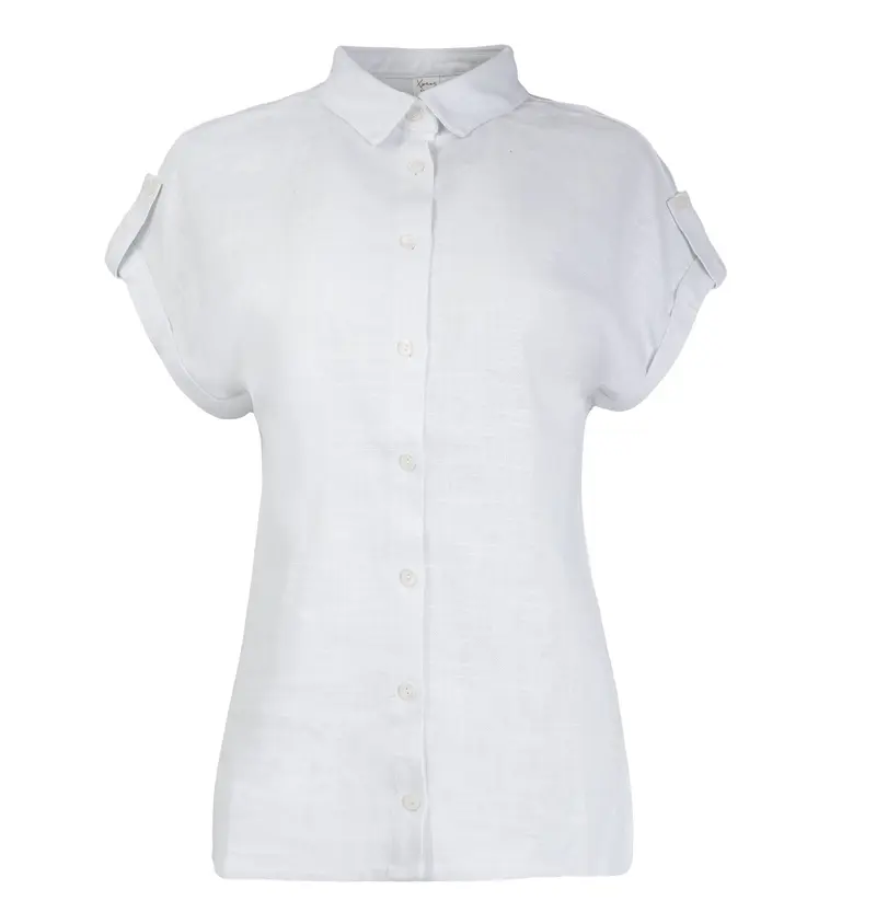 Annelie Top SS Linnen Viscose Woven | White