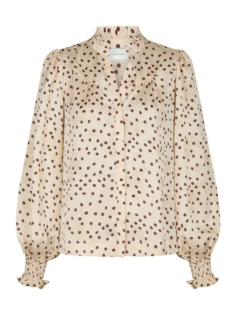 Astrida jacquard blouse creme