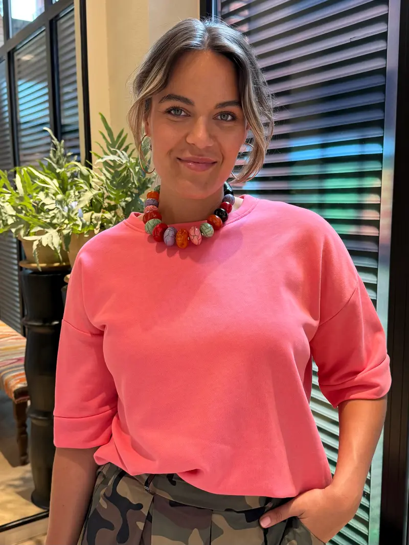 Azzurro Sweater Mia Koraalroze