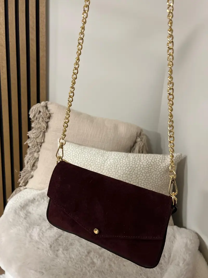 Bag - Janice Suede Bordeaux