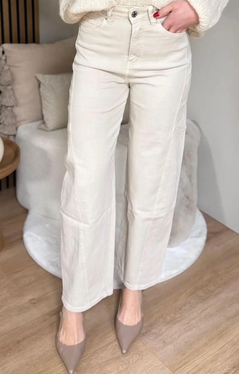 Balloon Barrel Jeans - Jazzie Beige