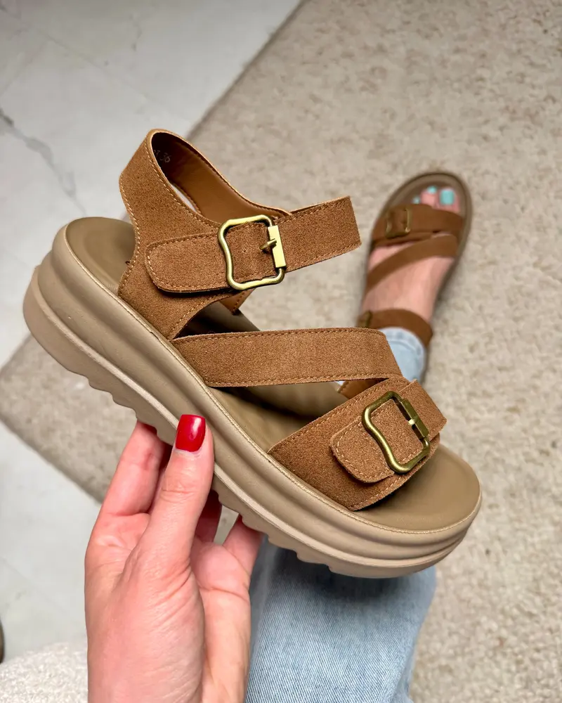 Barbara Camel Sandaal