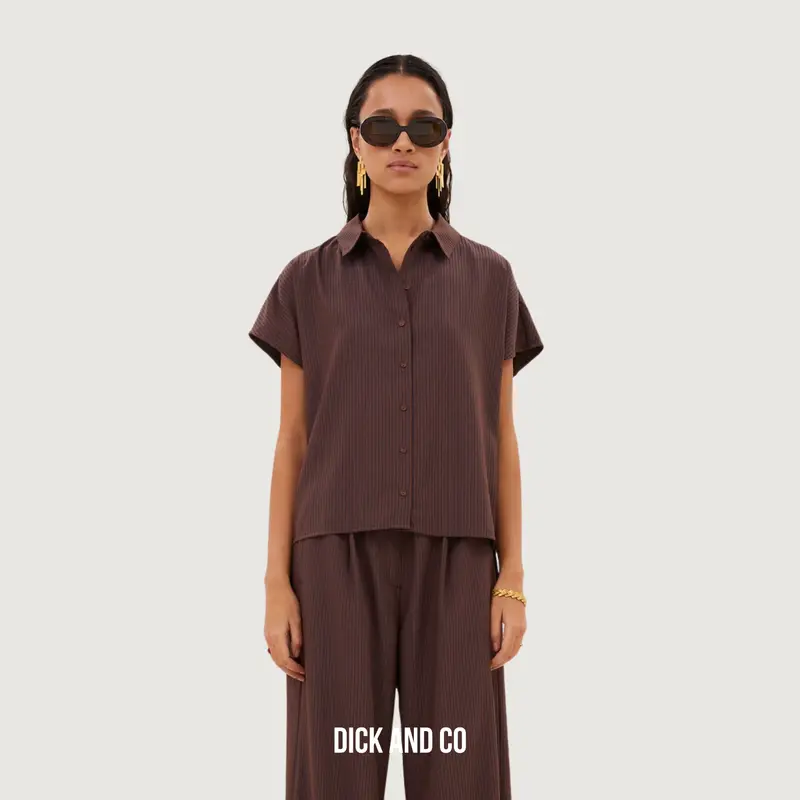 Barley Tan Stripe blouse