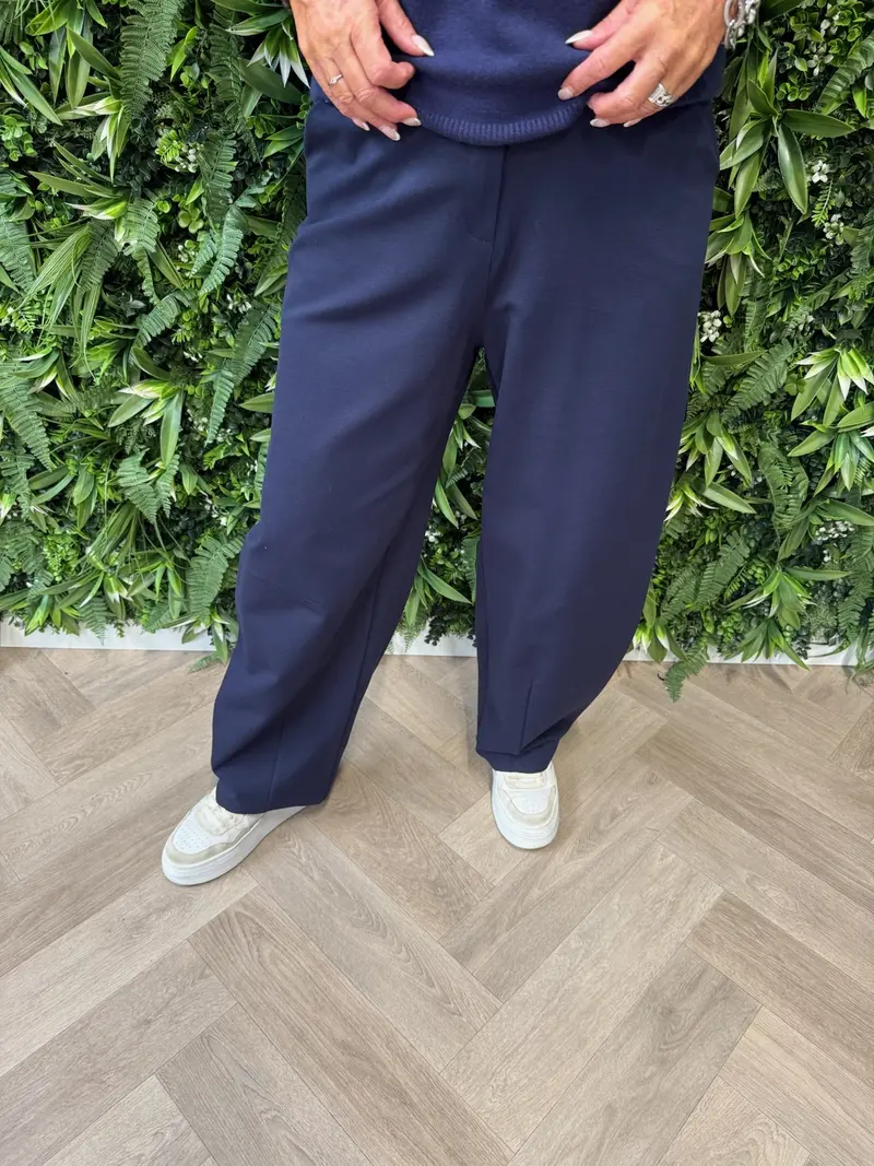 Barrel pantalon broek marineblauw