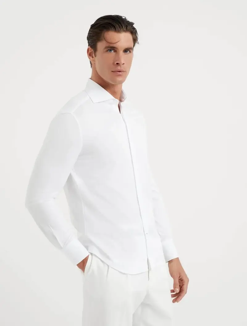 Basic Fit Shirt in Cotton Piqué