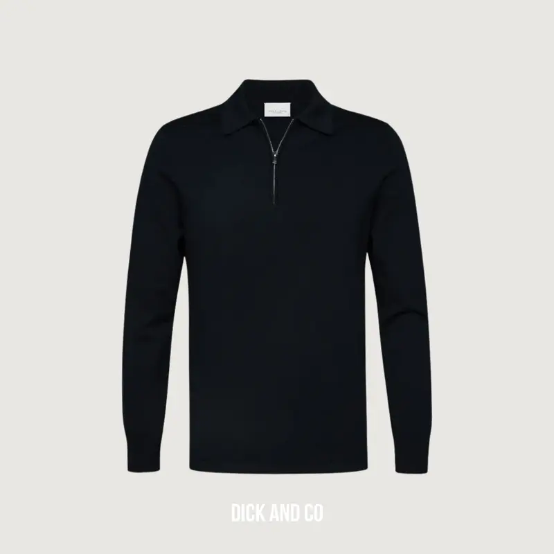 Basic polo half zip (Ppwj30012E)