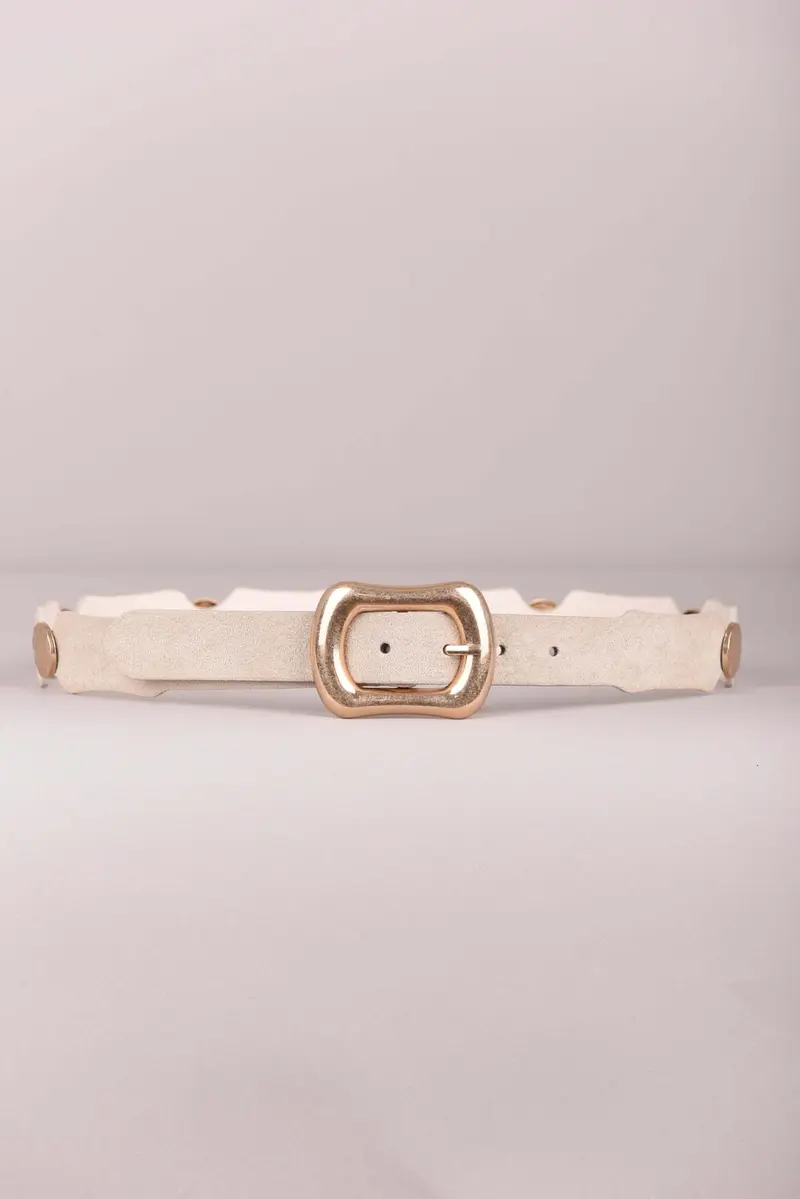 Beige Ceintuur met gouden details