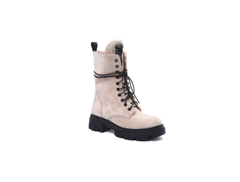 Beige soft boots