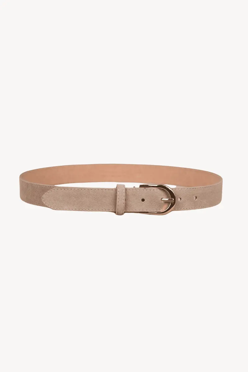Beige Suède Ceintuur
