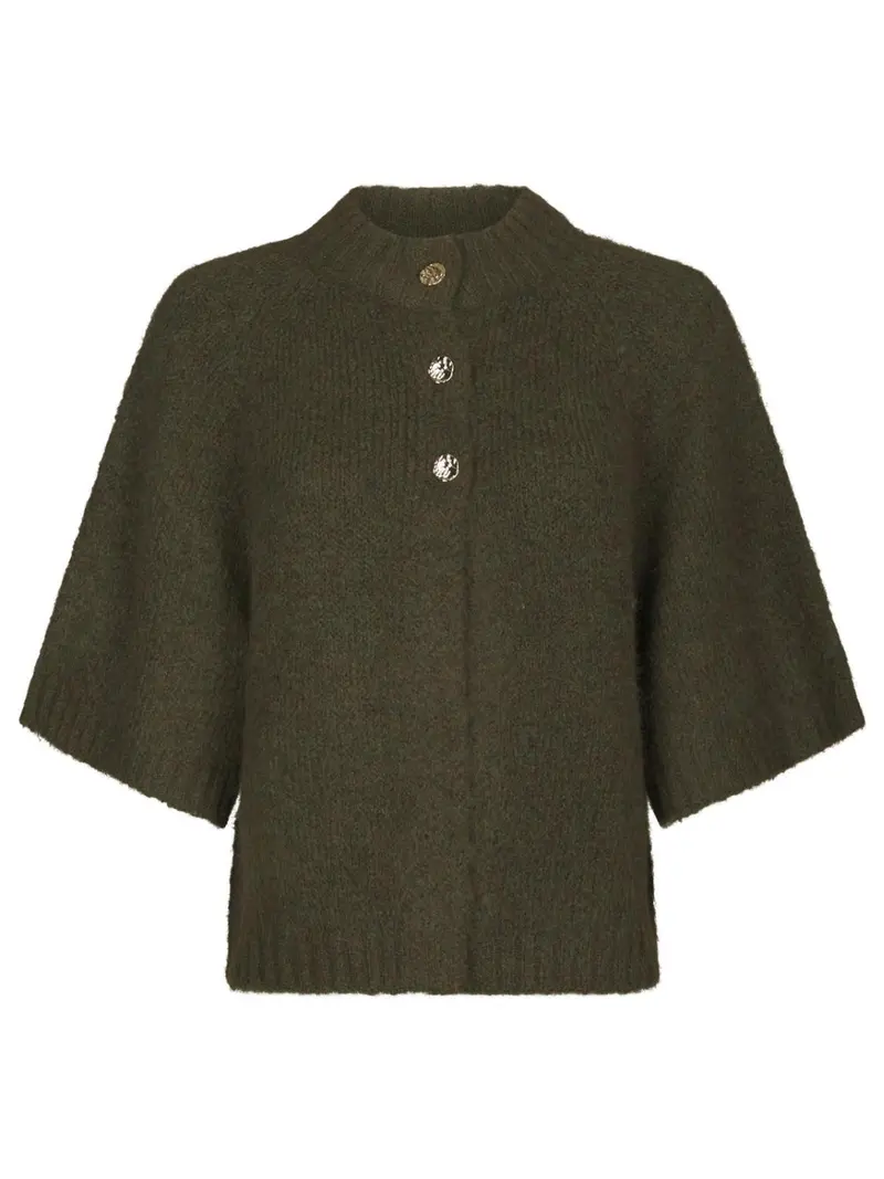Benut fluffyknit cardigan army