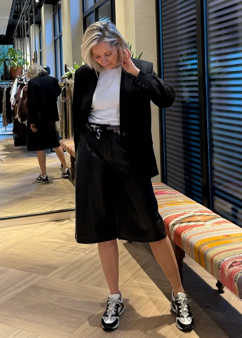 Bermuda Faux Leather Zwart
