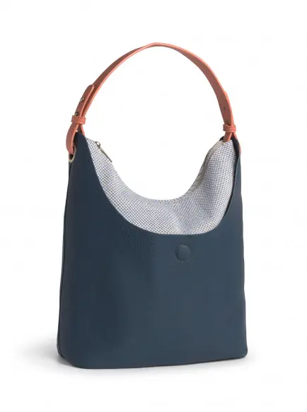 Blauwe Schoudertas| Nice Things Bag Double Hobo Navy
