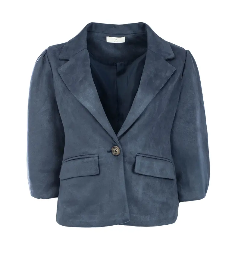 Blazer Yaniek 3/4-RMJ Suedine | Naval Blue