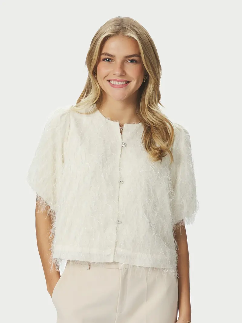 Blouse aisa frilly 167582 Creme