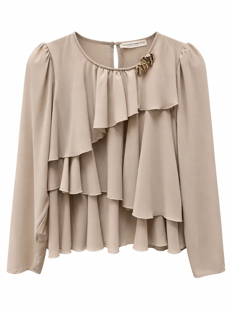 Blouse baci lippy CFC0130038003 Tortora beige