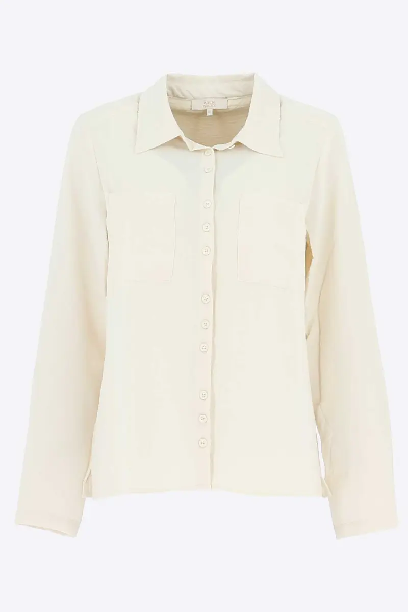 Blouse chemisier 840389 Blanc
