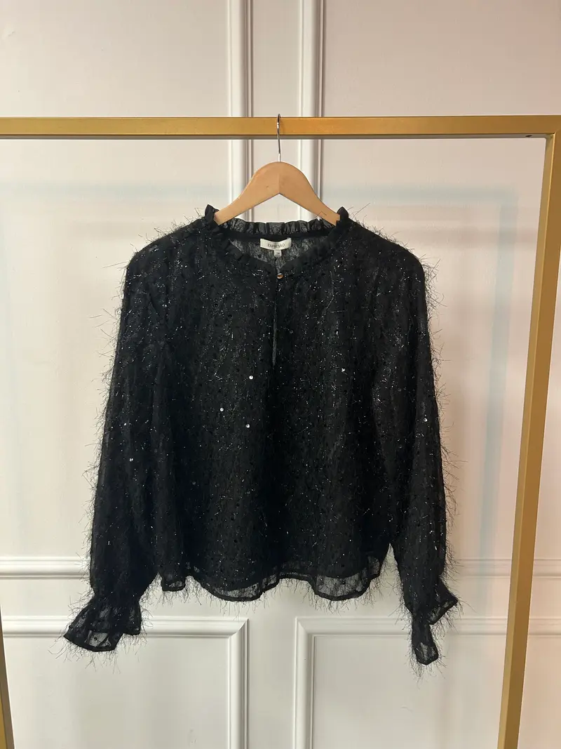 Blouse fancy EX14-251015 Black
