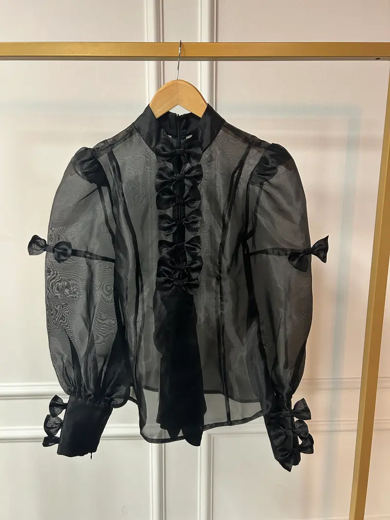 Blouse flores AC2528 Black