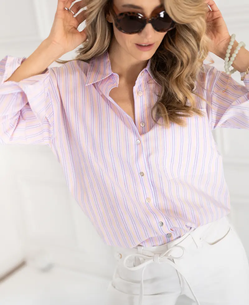 Blouse LA PASCALLE Multicolor gestreept