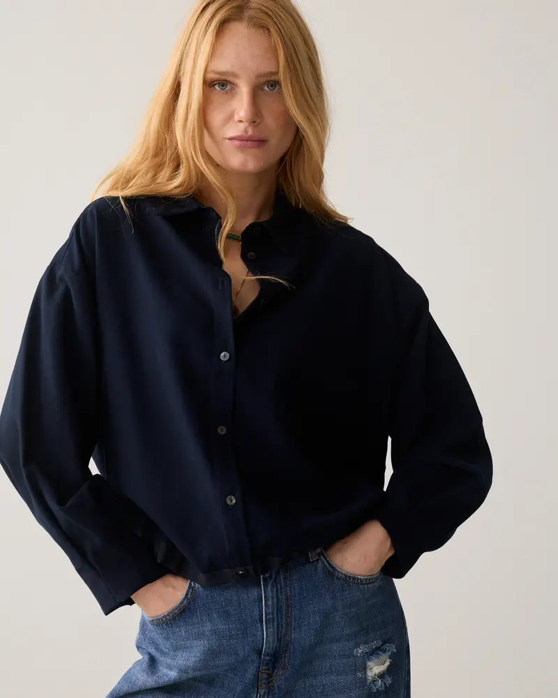 Blouse met tunnelkoord