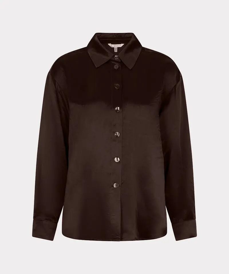 Blouse oversized basic acetate F26.05544 Cacao