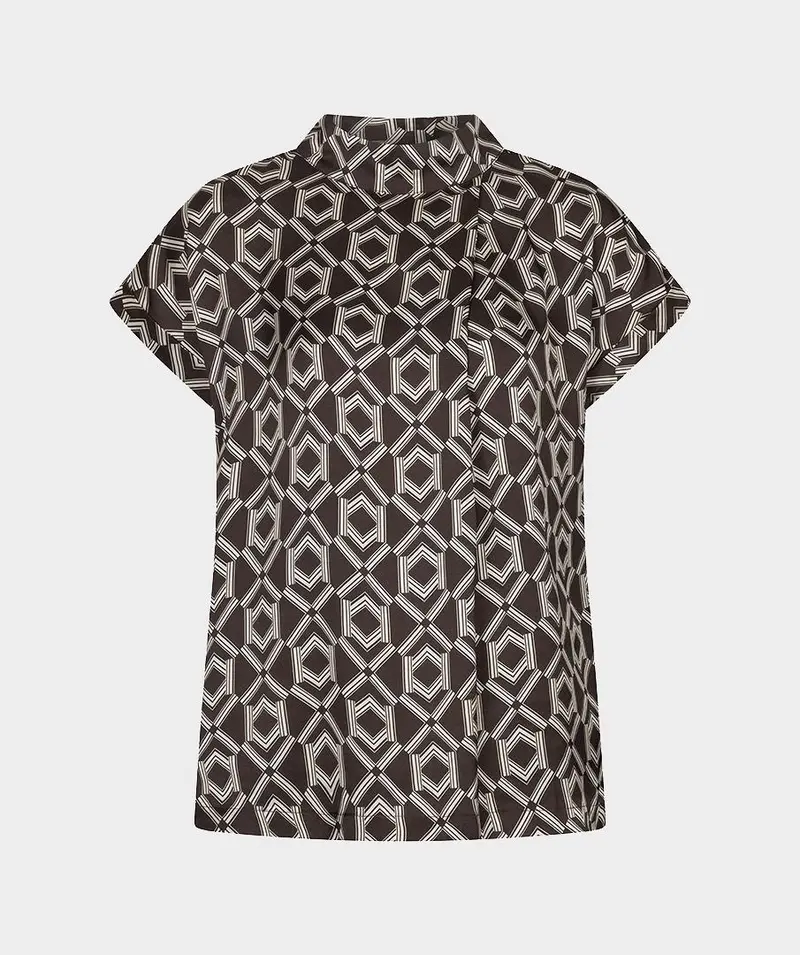 Blouse s/slve Warm Cacao