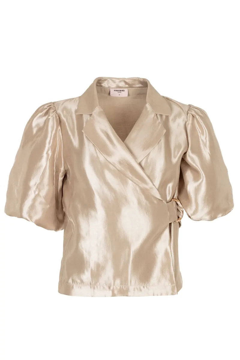 Blouse shiny twill Brightly Champagne