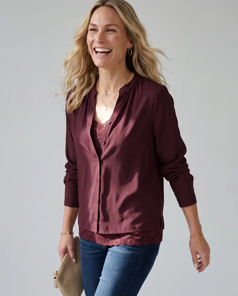 Blouse Sophie Travel | Deep Burgundy
