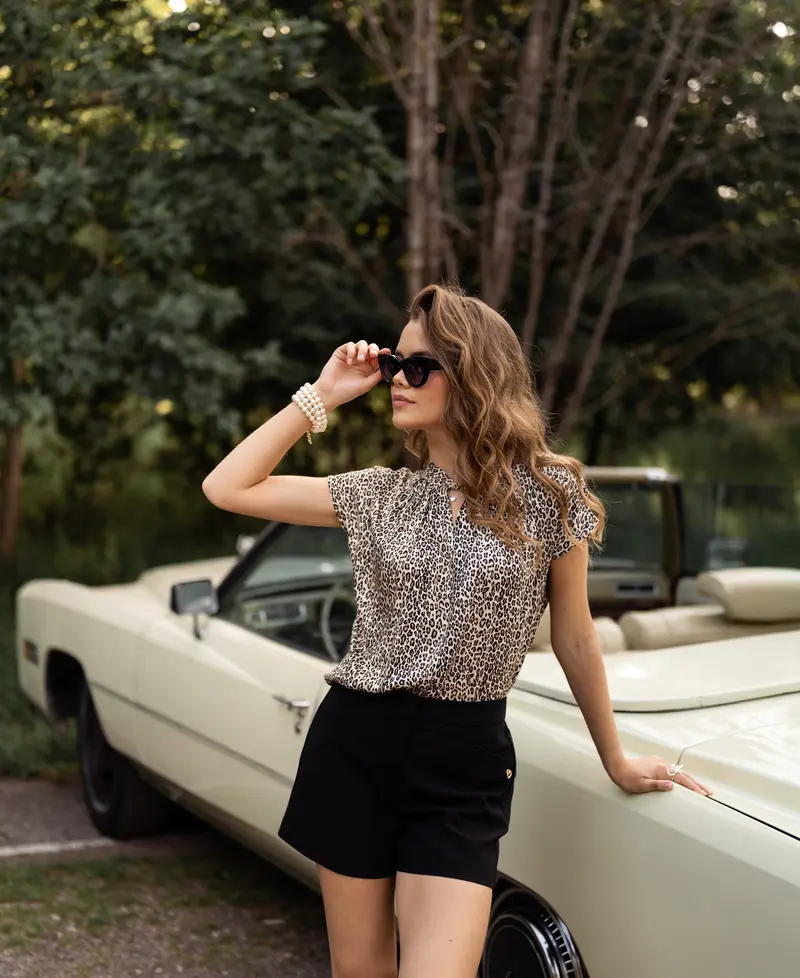 Blousetop LA SILOU Panterprint