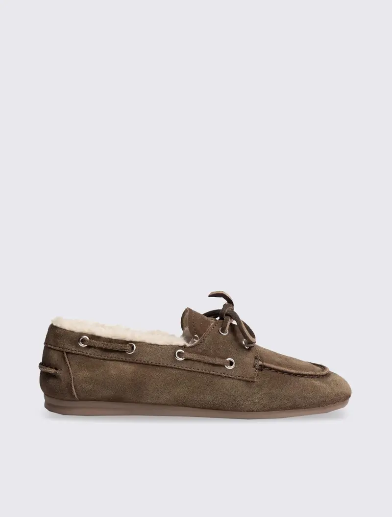 Boat Loafer Brushed Fur