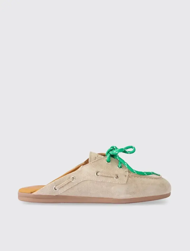 Boat Loafer Mule Suede