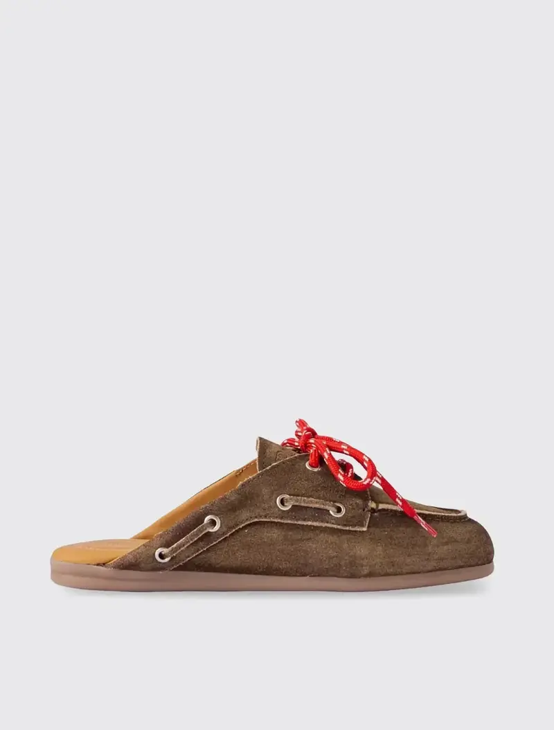 Boat Loafer Mule Suede