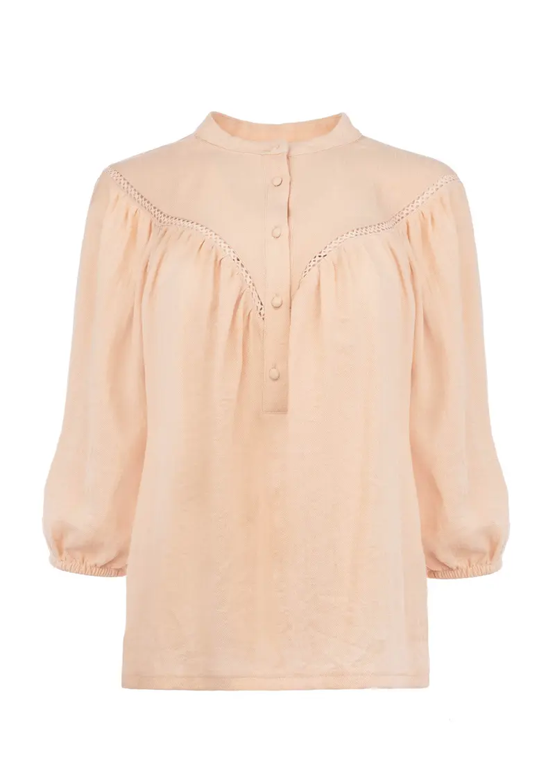 Bobin 3/4 Linnenlook | Pink Sand