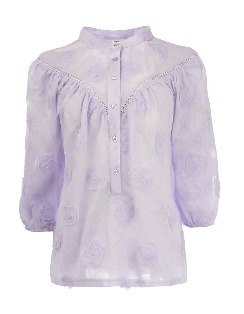 Bobin 3/4 SS Roses Crepe Woven | Lavendula