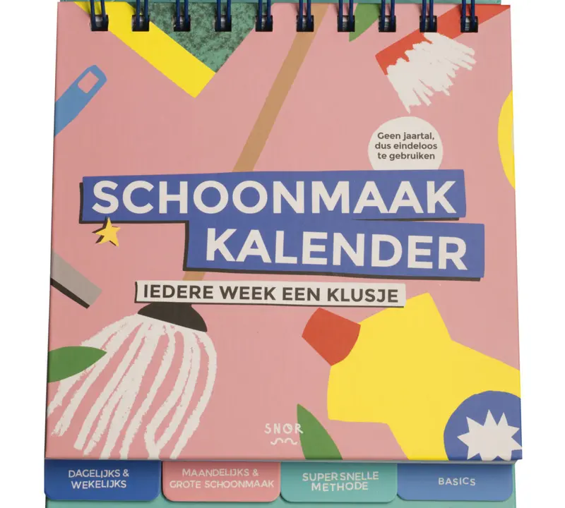Boek schoonmaakkalender