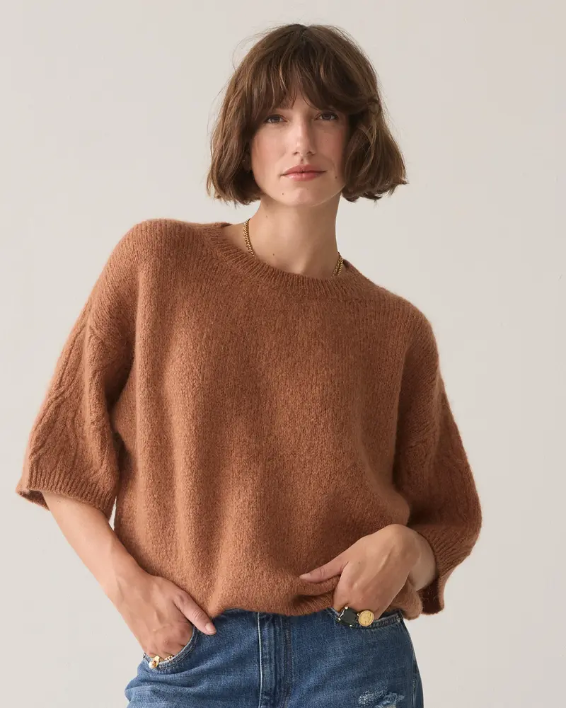 Boxy trui Italiaanse mohairblend