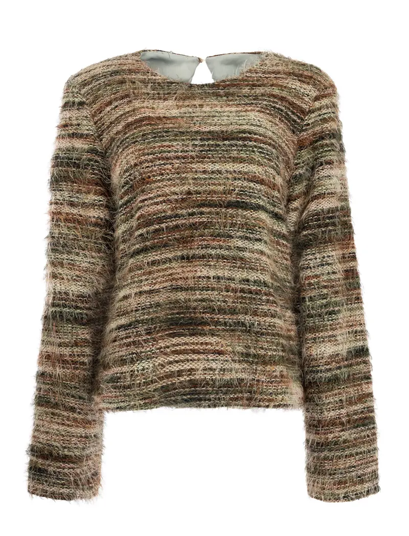 Brampton LS-RMJ Multicolor Hairy Knit | Multi Army