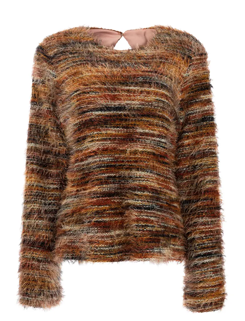 Brampton LS-RMJ Multicolor Hairy Knit | Multi Brique
