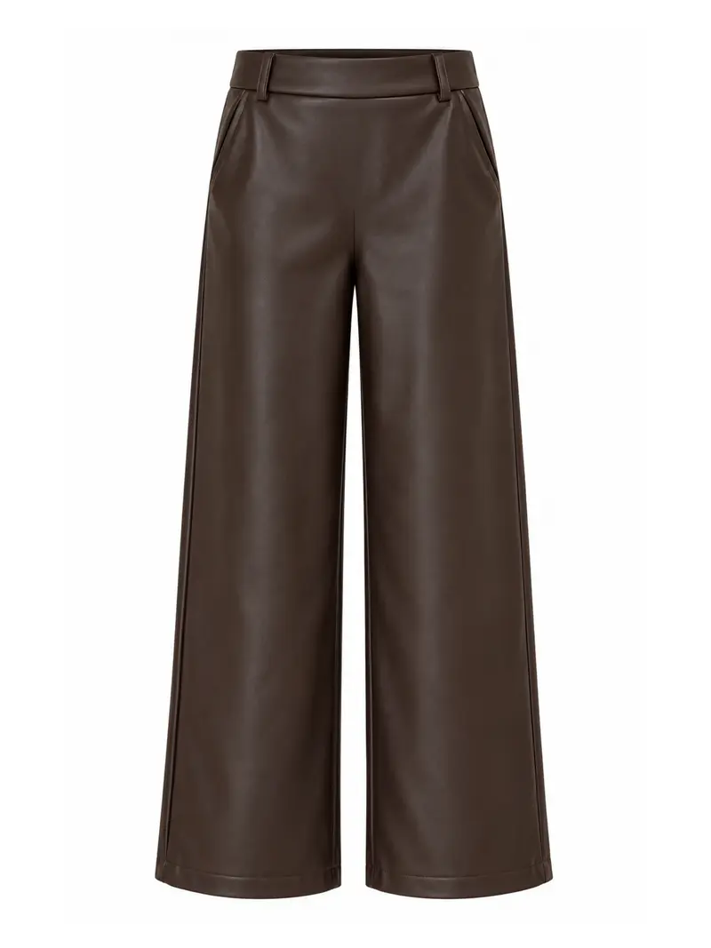 Broek Sarah Leather Donkerbruin