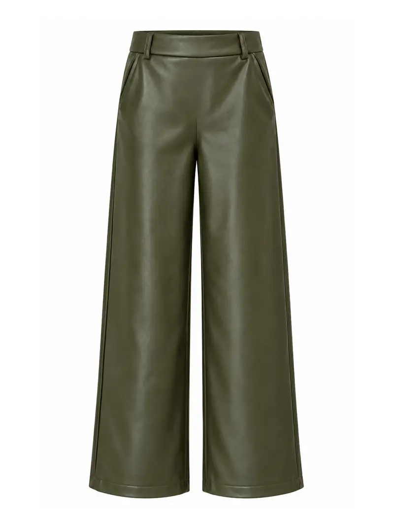 Broek Sarah Leather Olijfgroen